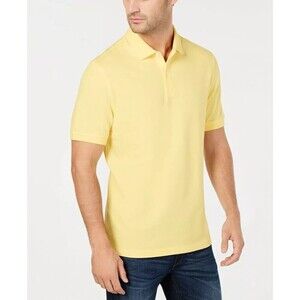 Club Room Men Polo Shirt Regular-Fit Stretch Heather Yellow Pale Banana 2XL